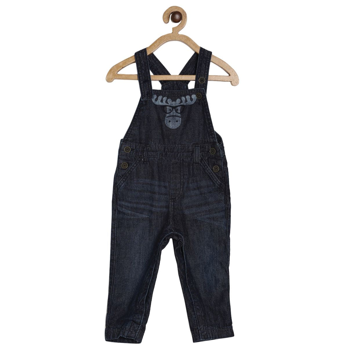 Mid Wash Dungaree Set