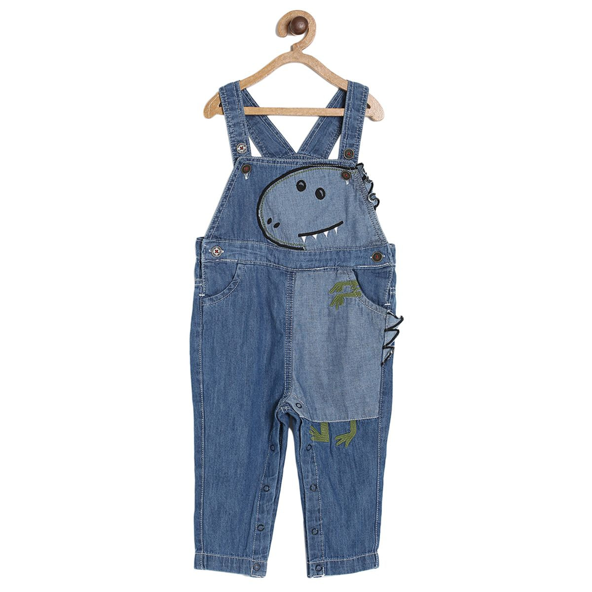Mid Wash Dungaree Set