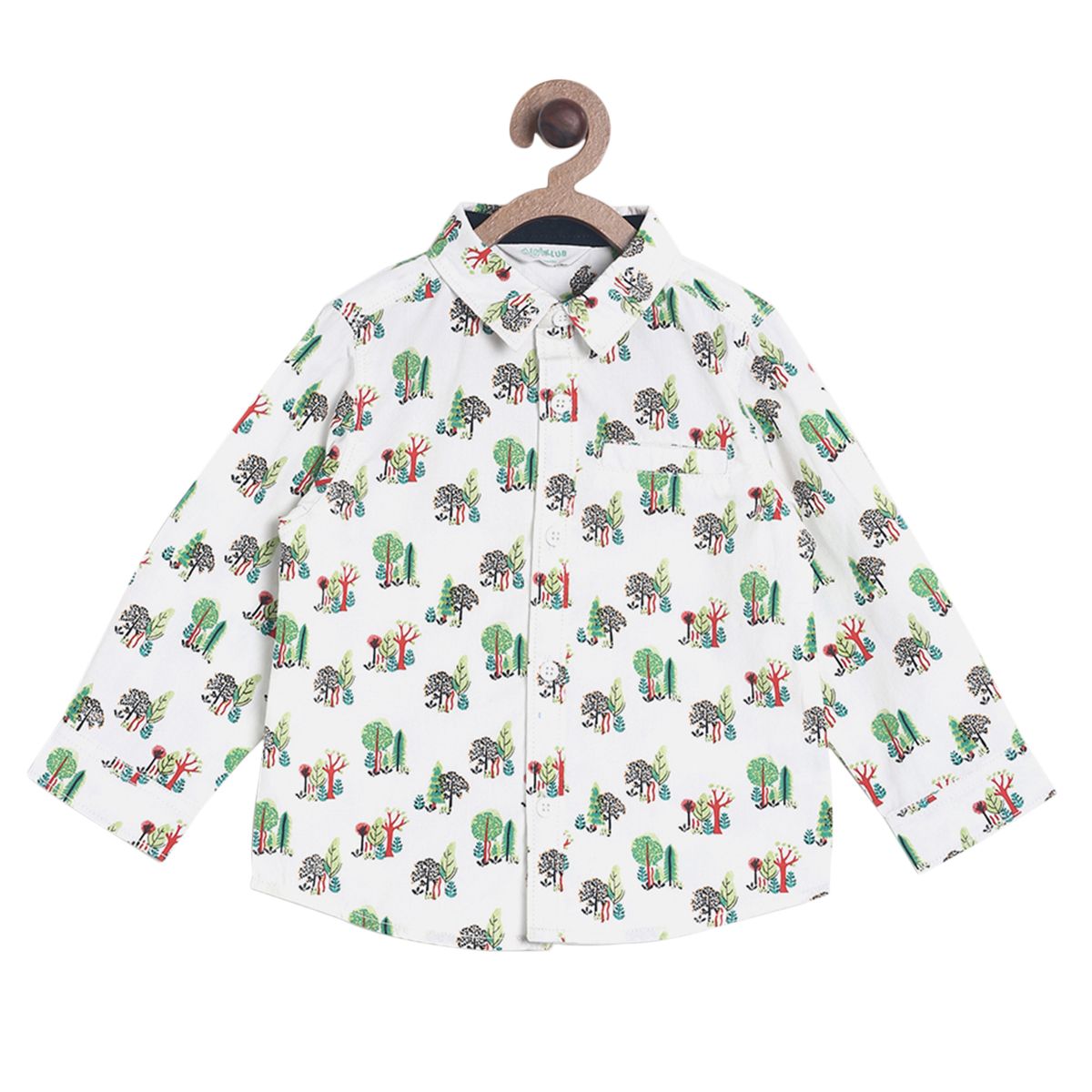 Pack of 1 woven shirt - white & blue for 12-18 Months