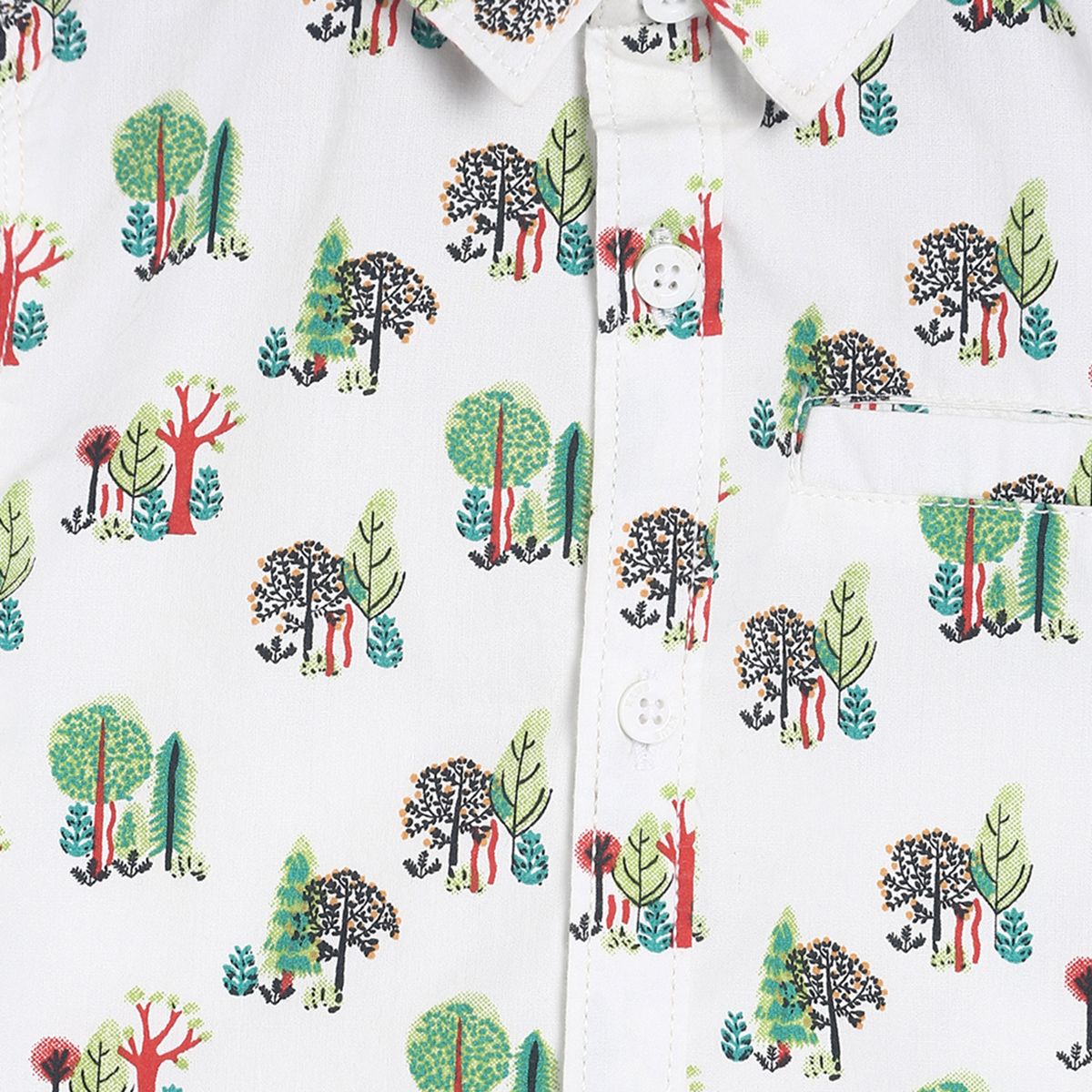 Pack of 1 woven shirt - white & blue for 12-18 Months