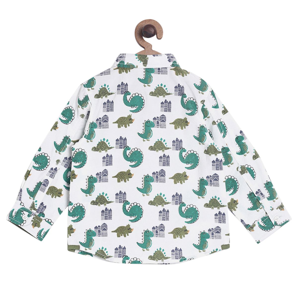 Pack of 1 woven shirt - white & blue for 12-18 Months