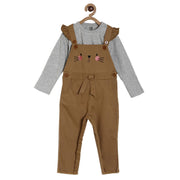 Khaki Dungaree Set