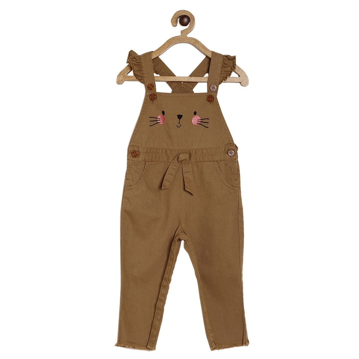 Khaki Dungaree Set