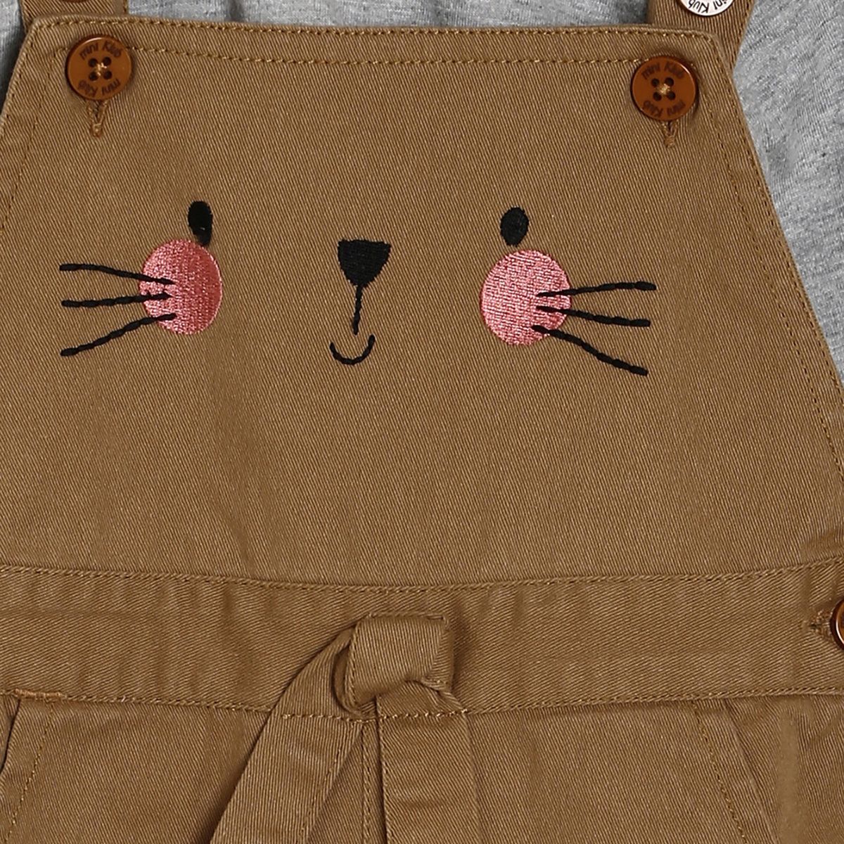 Khaki Dungaree Set