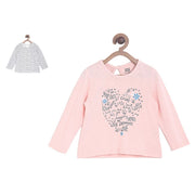 Baby Girls Printed Full Sleeve Top, Pink