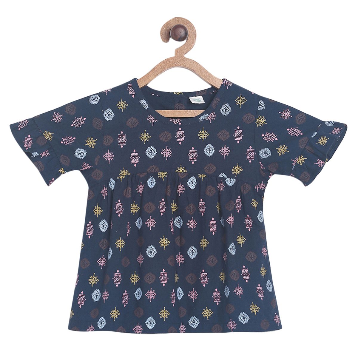 Pack of 1 woven top - navy blue for 12-18 Months