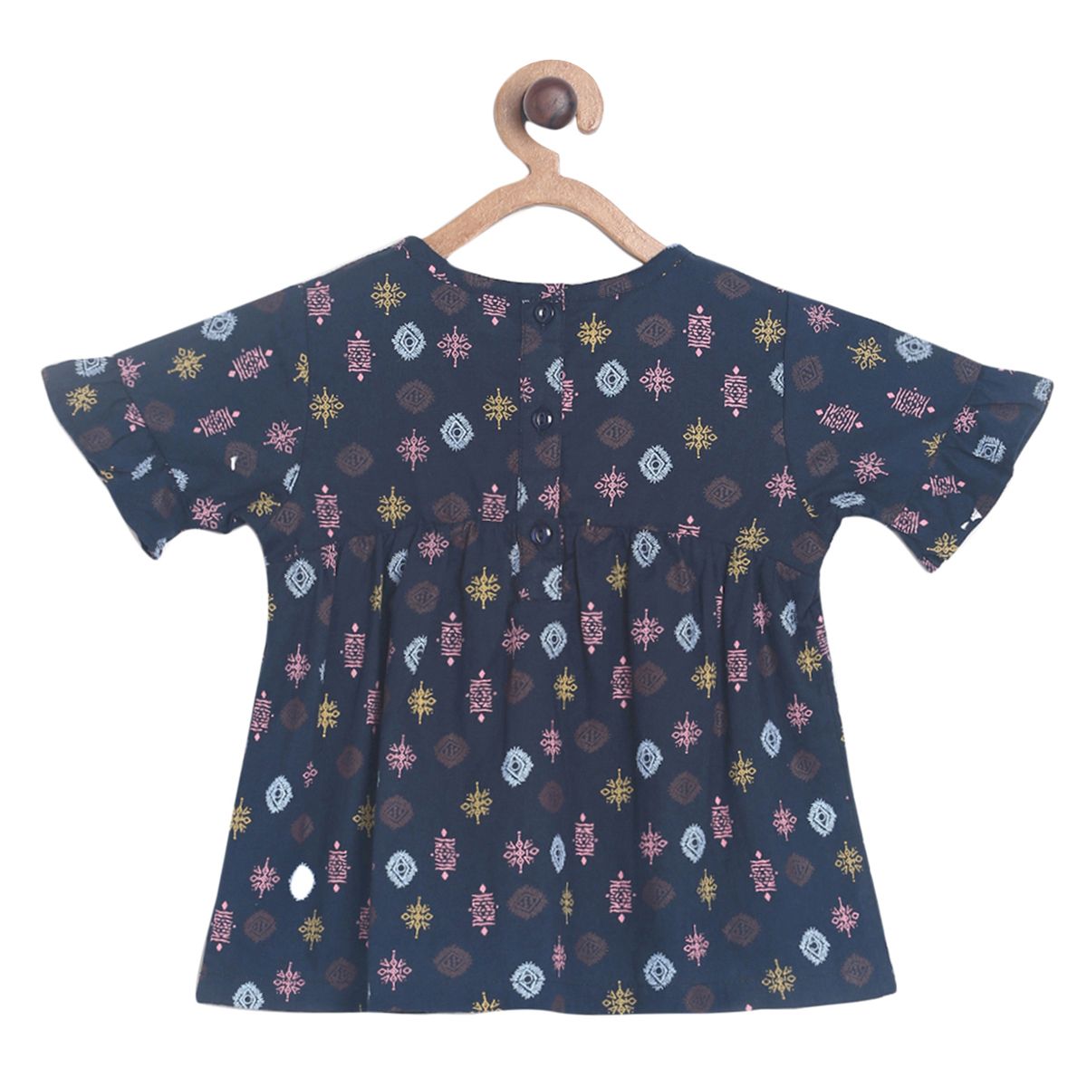 Pack of 1 woven top - navy blue for 12-18 Months