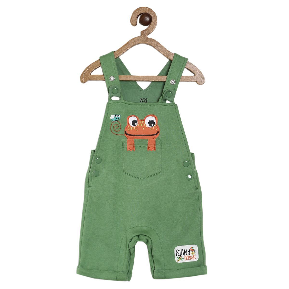 Stone Green Dungaree Set