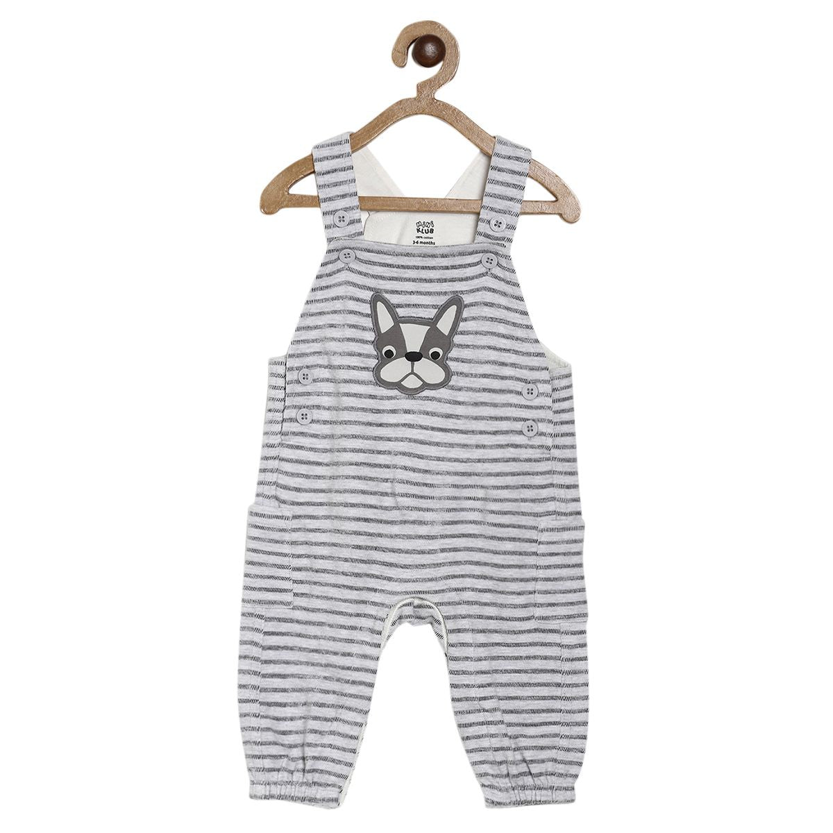 Pack of 2 dungaree set - white & light blue for 12-18 Months