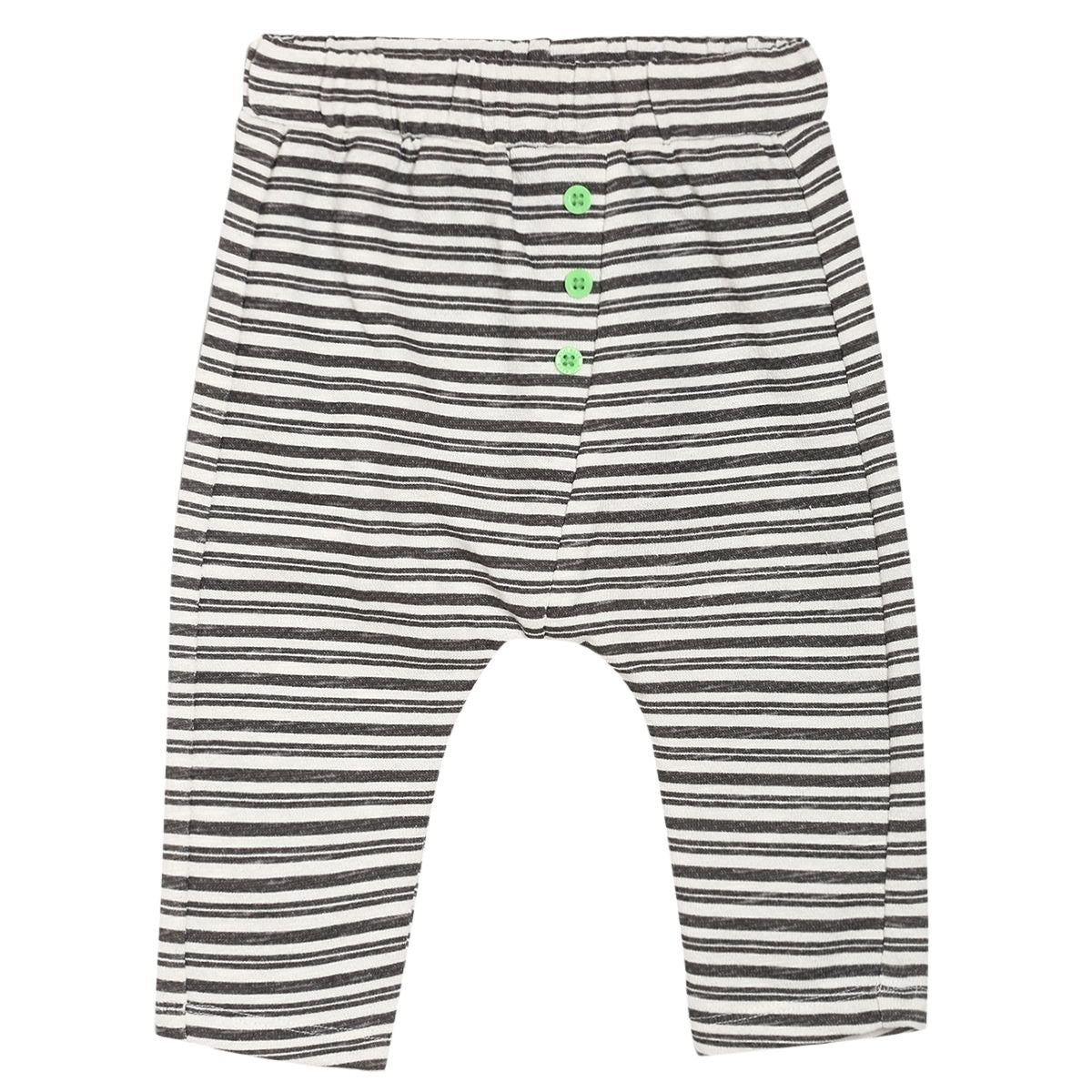 Pack of 1 knit bottom - white & navy blue for 0-3 Months