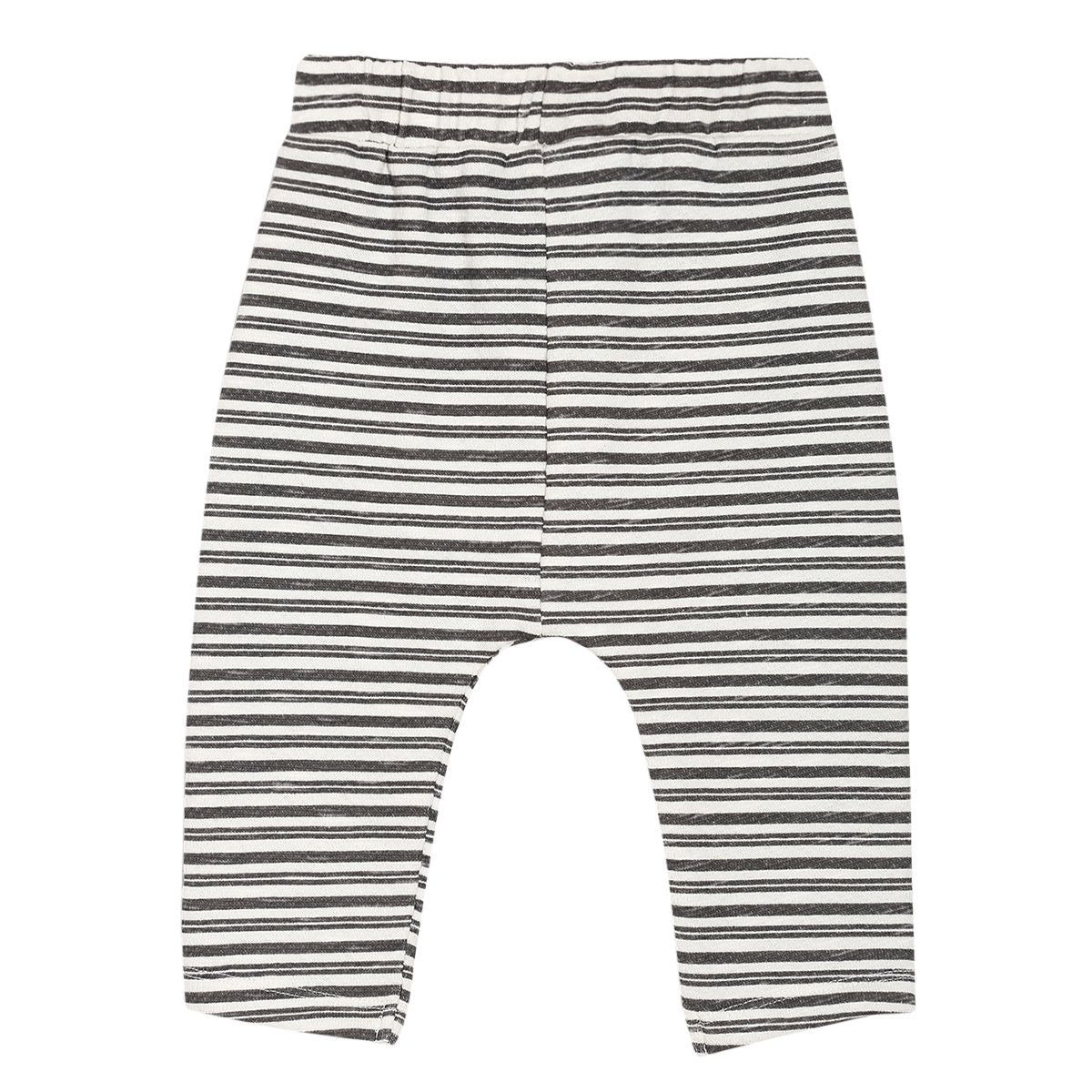 Pack of 1 knit bottom - white & navy blue for 0-3 Months