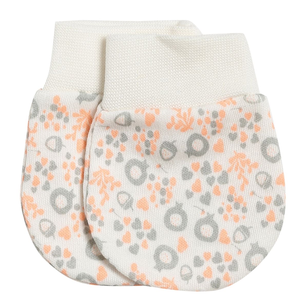Baby Unisex Printed Cotton Mittens