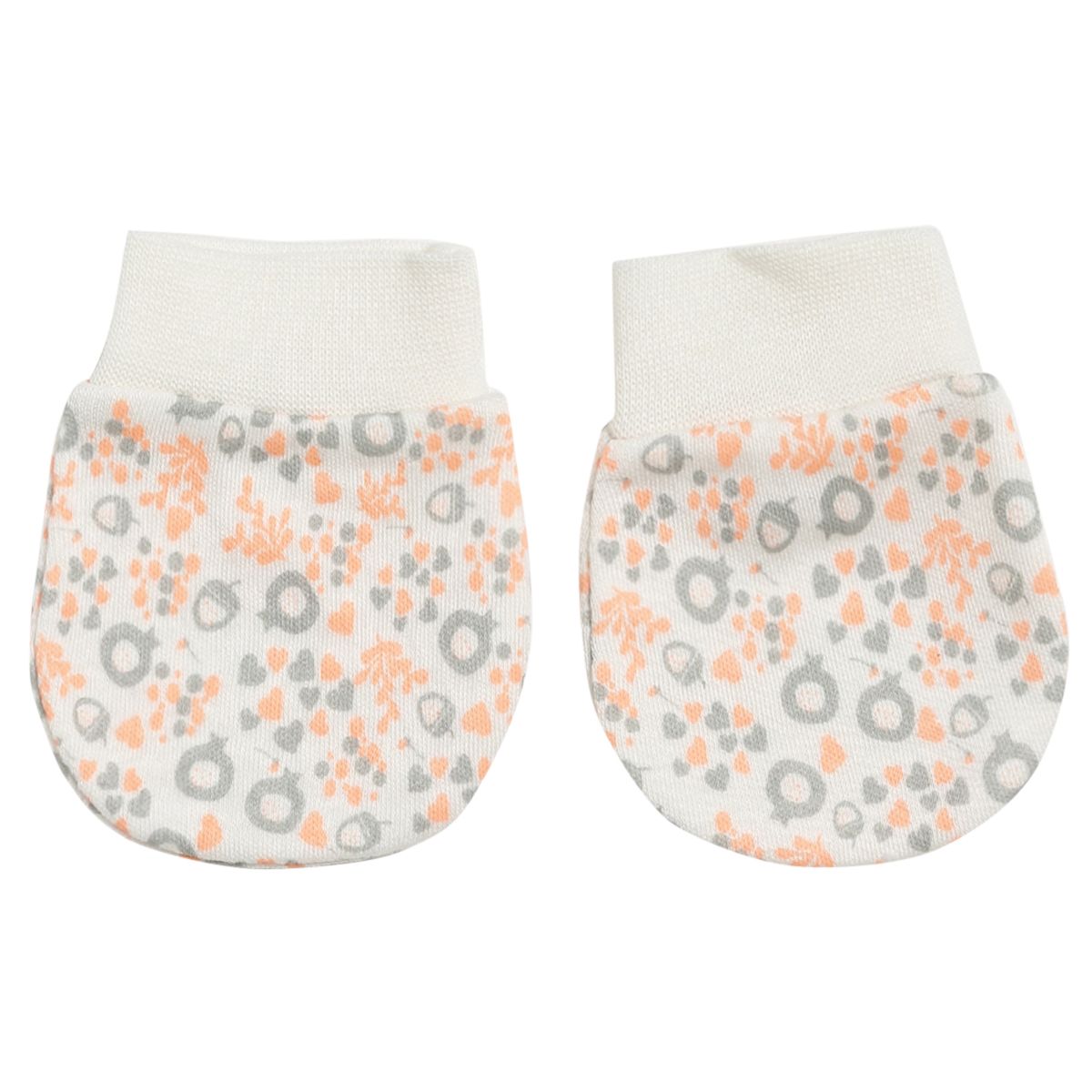 Baby Unisex Printed Cotton Mittens