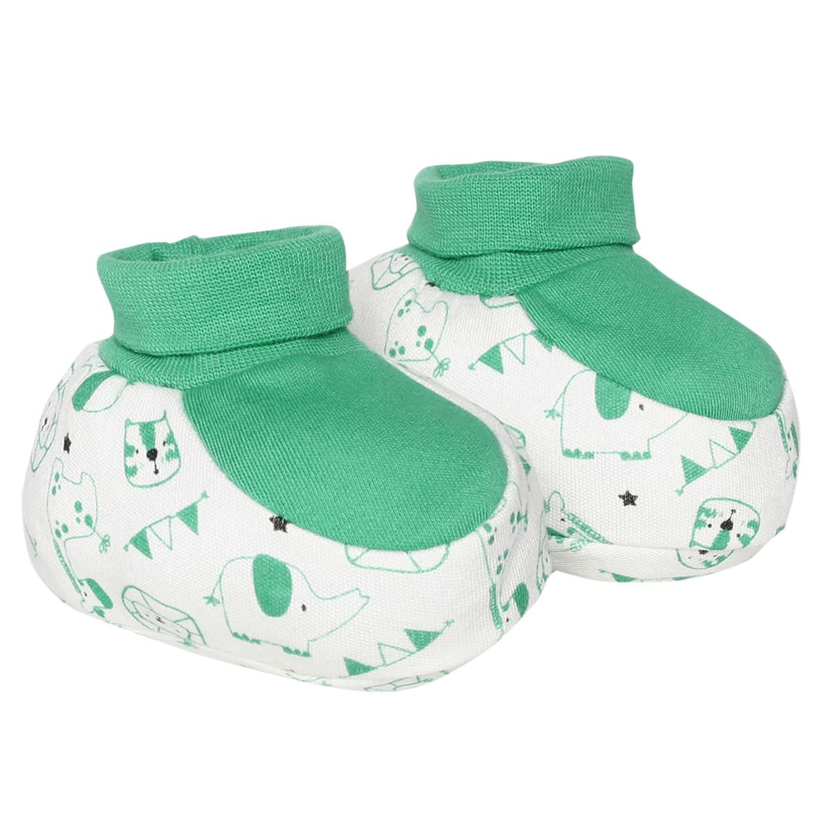 Unisex White Printed Anti-Scratch Mittens