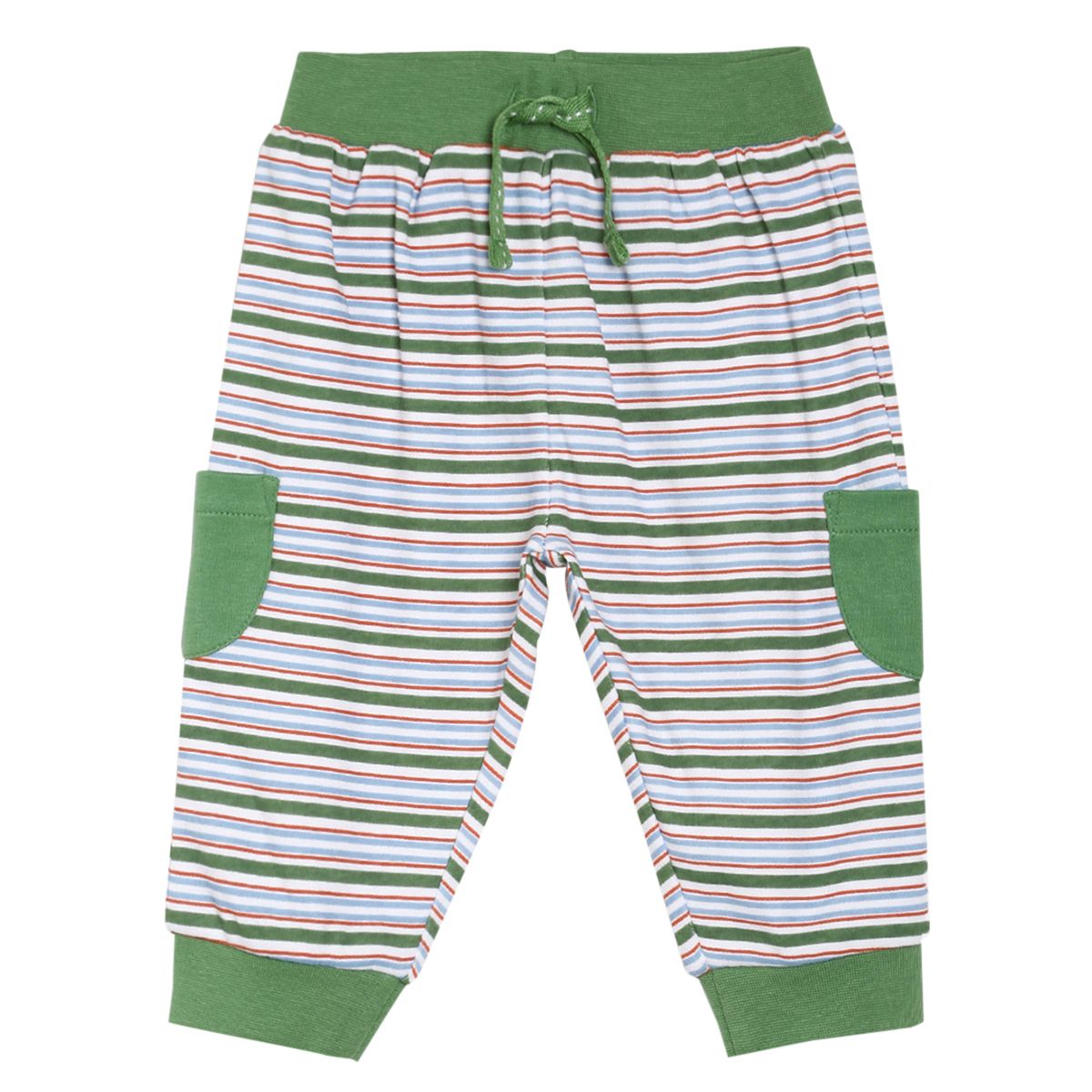 Pack of 2 t-shirt and bottom set - white & green for 0-3 Months