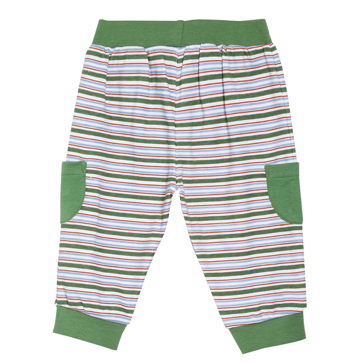 Pack of 2 t-shirt and bottom set - white & green for 0-3 Months