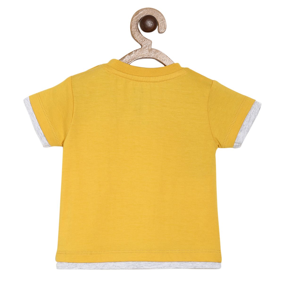 Pack of 1 knit t-shirt - yellow for 0-3 Months