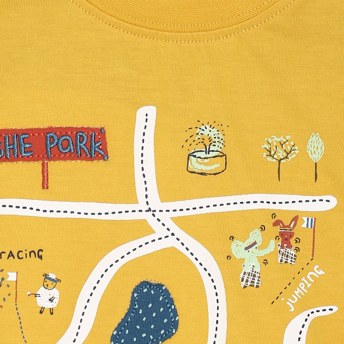 Pack of 1 knit t-shirt - yellow for 0-3 Months