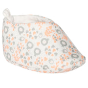 Girls White and Peach Printed Booties