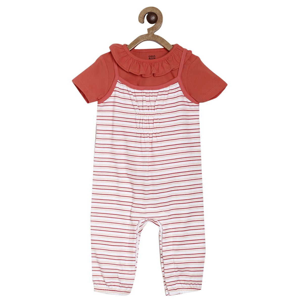 Red Dungaree Set