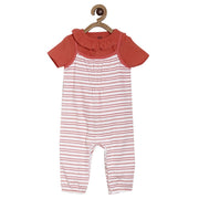 Red Dungaree Set
