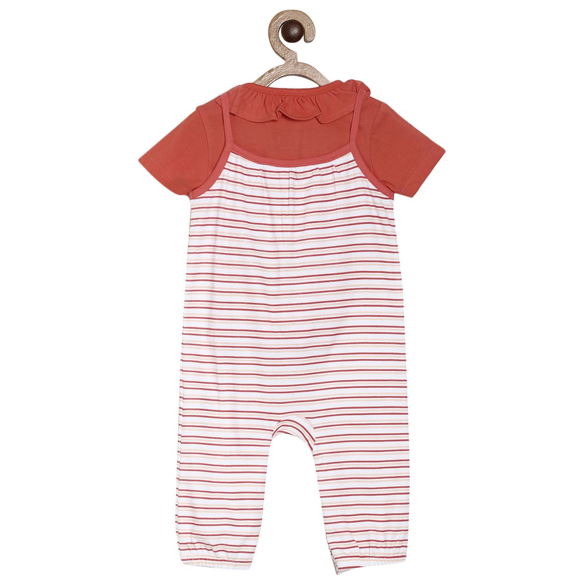 Red Dungaree Set