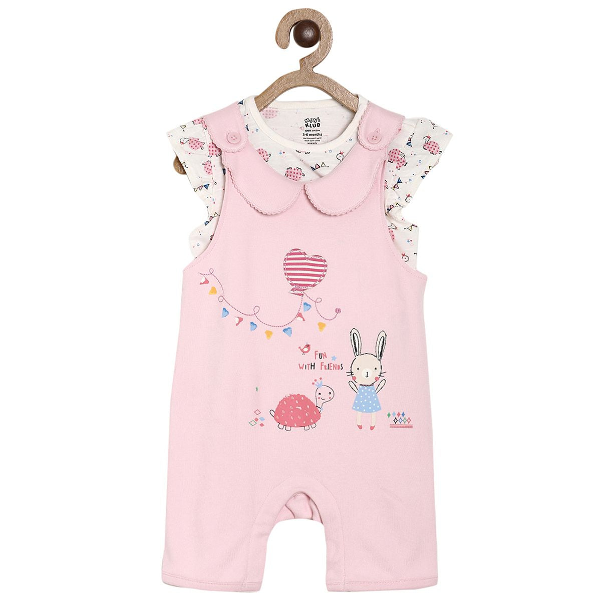 Pink Dungaree Set