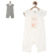 Pack of 2 romper - white for 0-3 Months