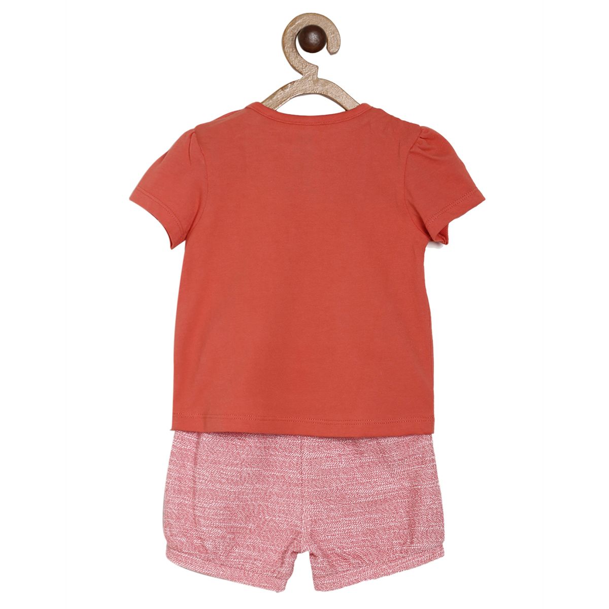 Pack of 2 top and shorts set - red for 0-3 Months
