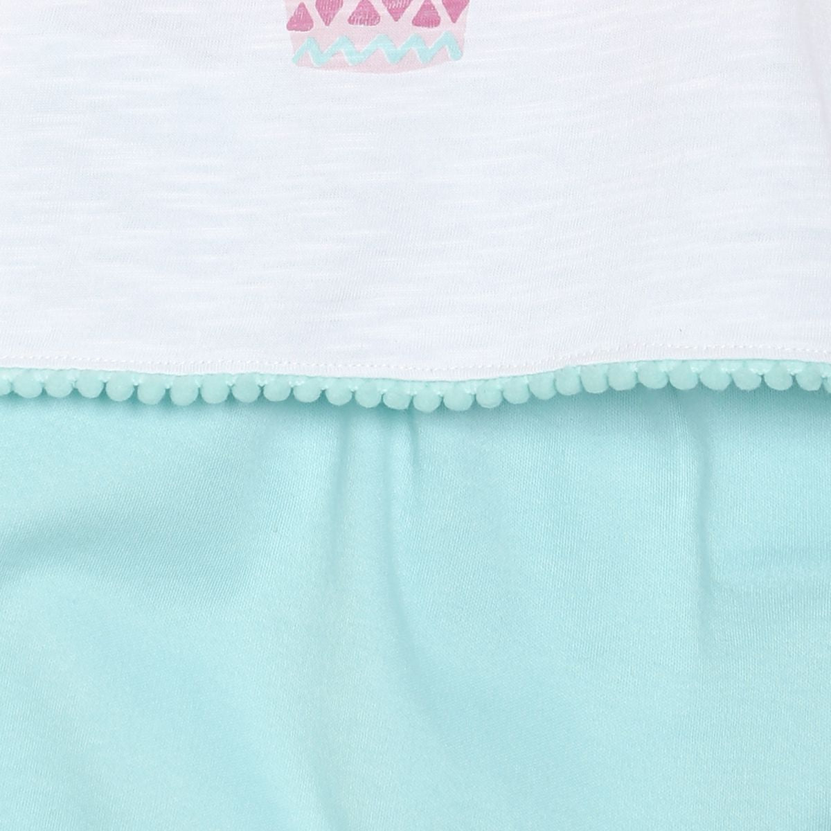 Pack of 2 top and shorts set - white for 0-3 Months