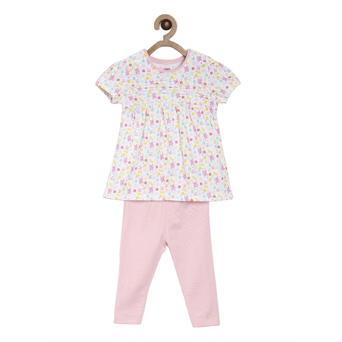 Pack of 2 top and legging set - pink for 0-3 Months