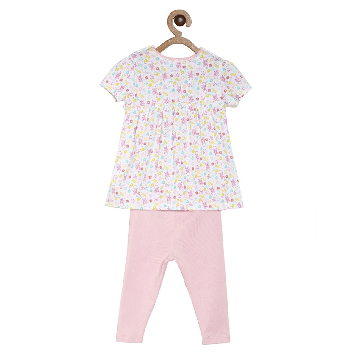 Pack of 2 top and legging set - pink for 0-3 Months