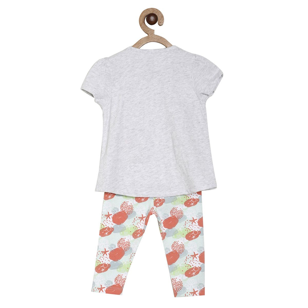 Pack of 2 top and legging set - grey for 0-3 Months