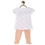 Pack of 2 top and legging set - white for 0-3 Months