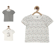 Pack of 3 knit top - white & blue for 0-3 Months