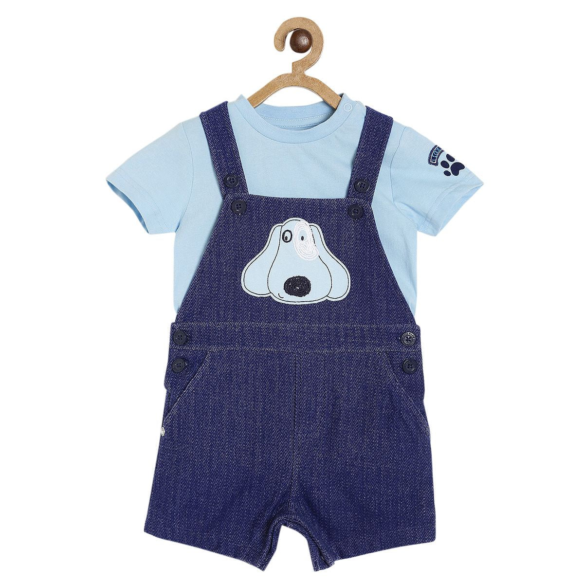 Boys Blue Dungaree Set