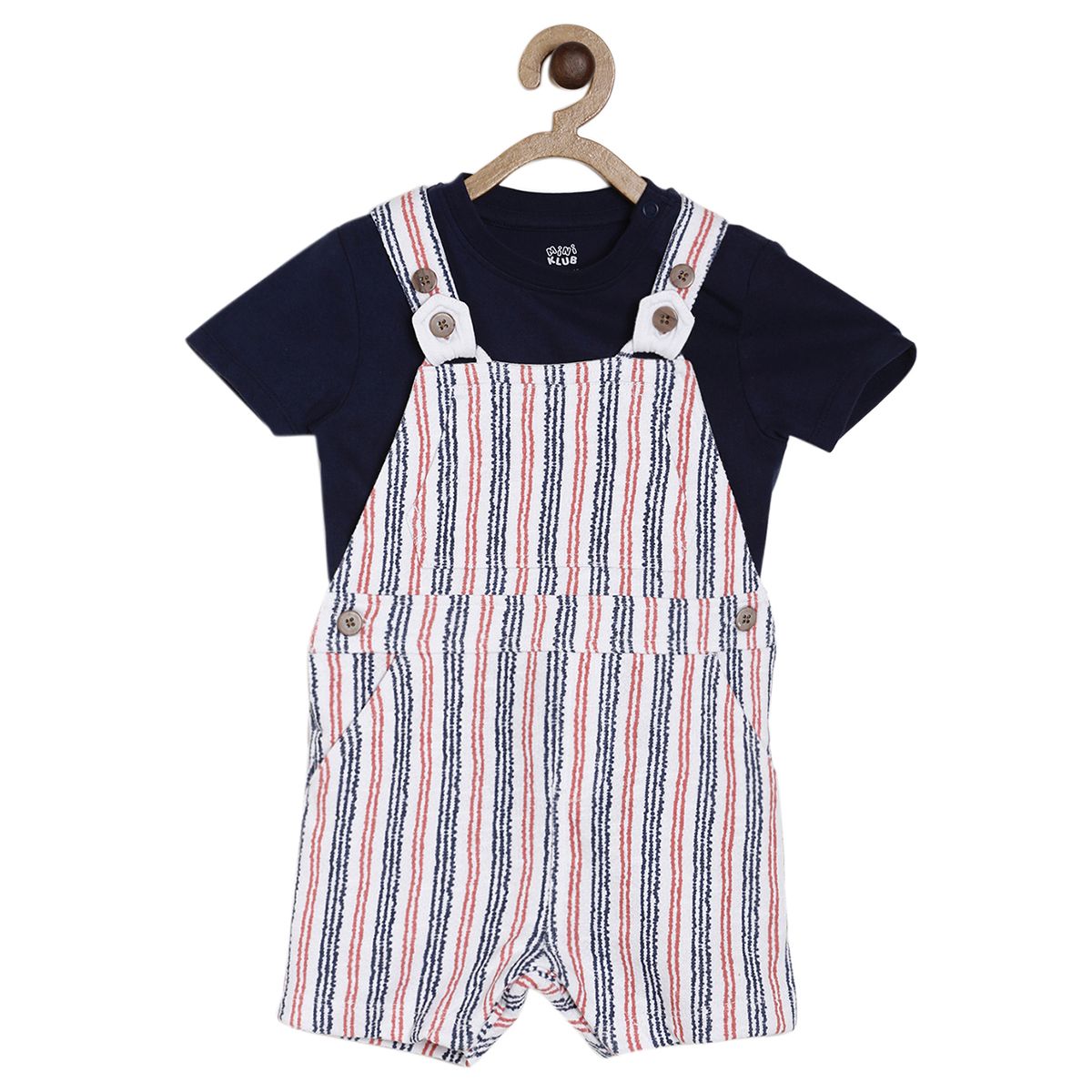White Dungaree Set
