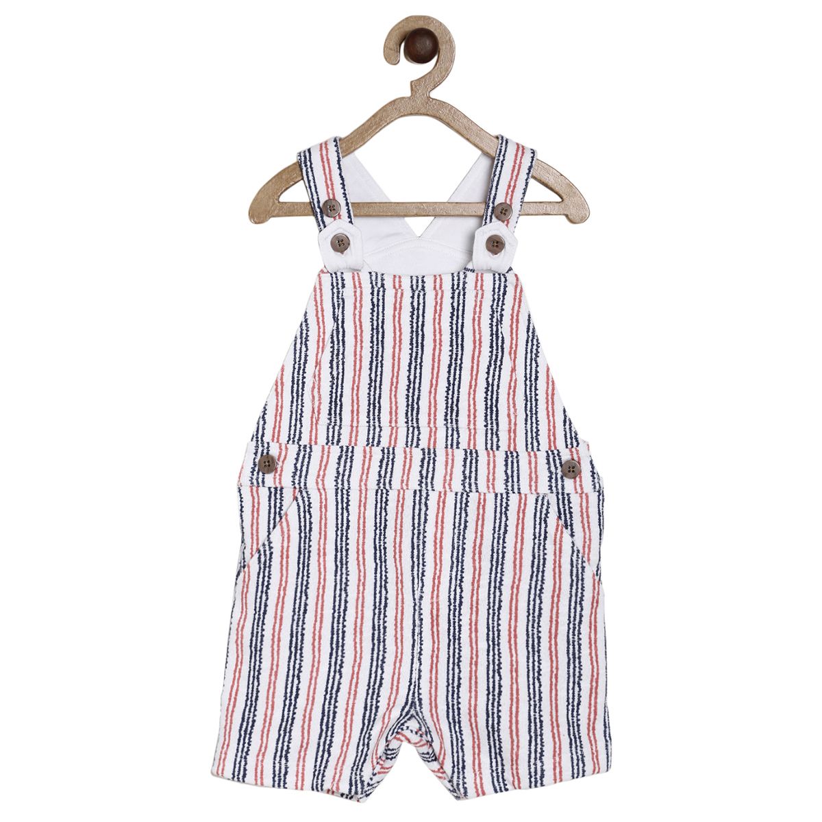 White Dungaree Set