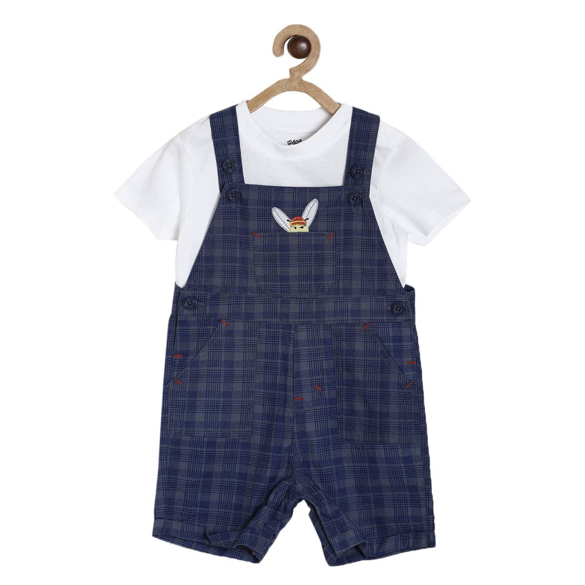 Boys Blue Dungaree Set