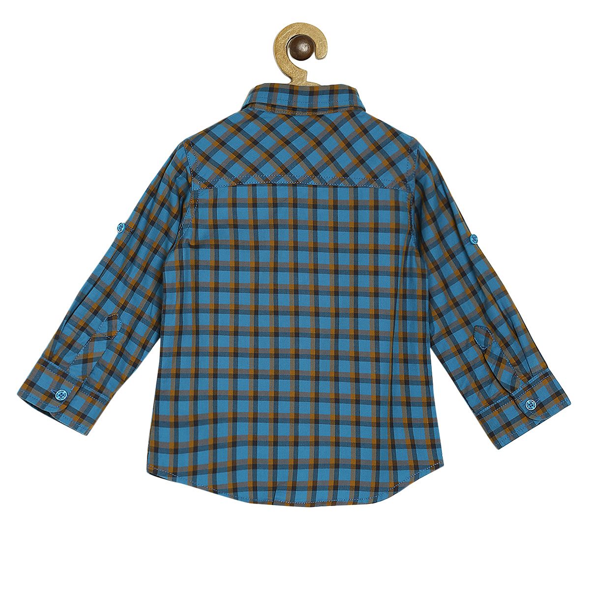 Pack of 1 woven shirt - midnightblue & black for 3-6 Months
