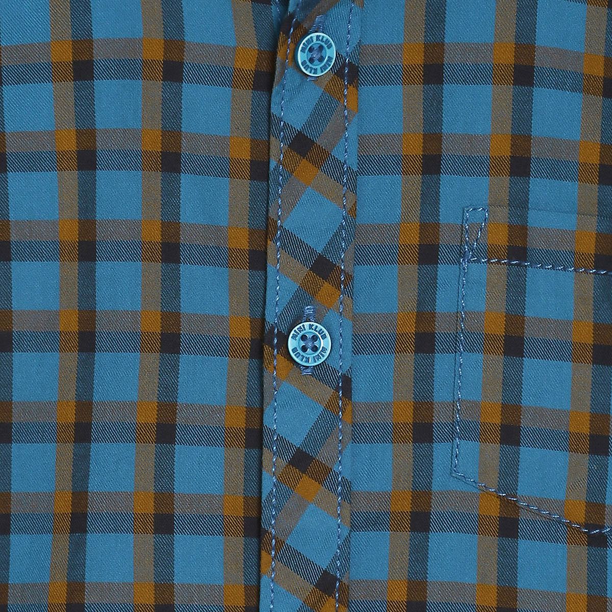 Pack of 1 woven shirt - midnightblue & black for 3-6 Months