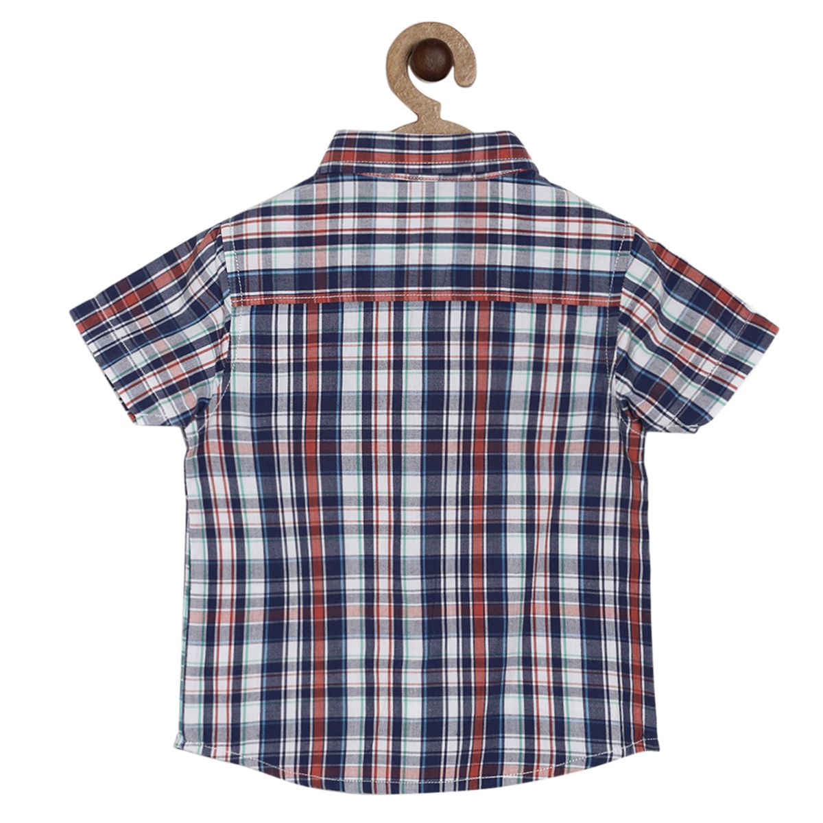 Pack of 1 woven shirt - navy blue & white for 3-6 Months