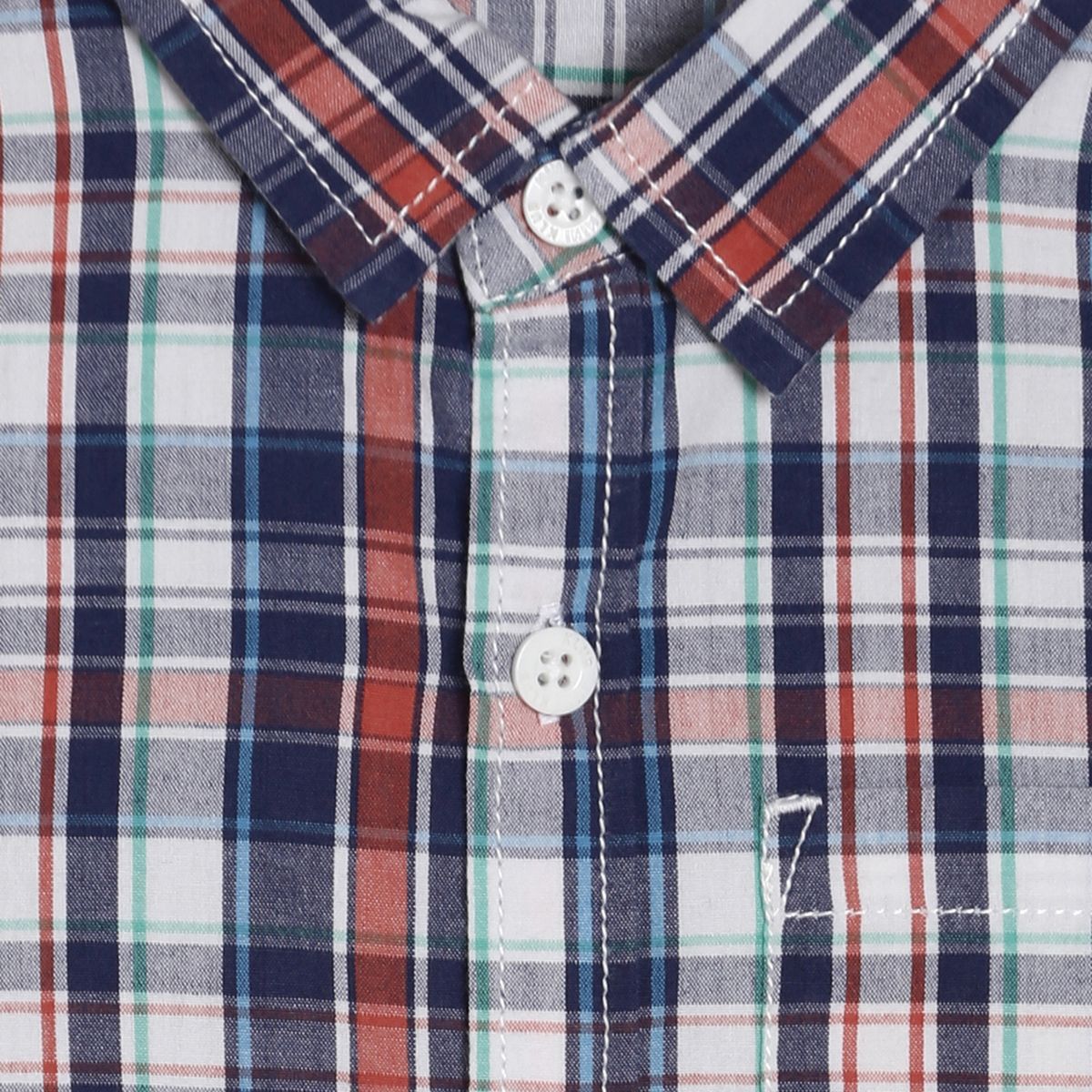Pack of 1 woven shirt - navy blue & white for 3-6 Months