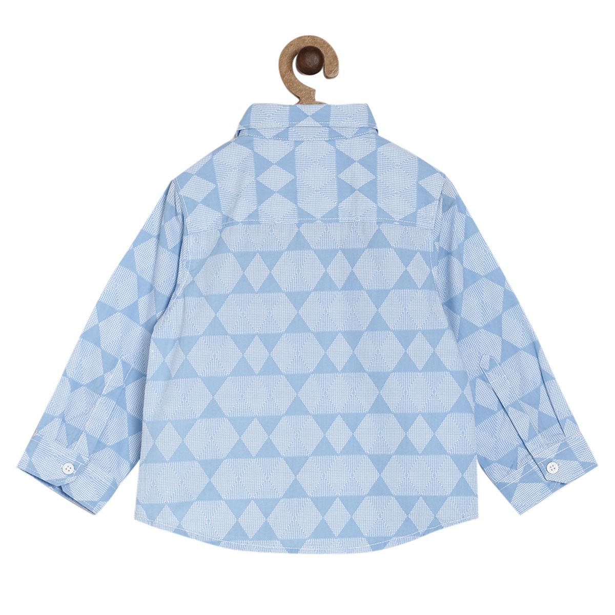 Pack of 1 woven shirt - skyblue for 3-6 Months