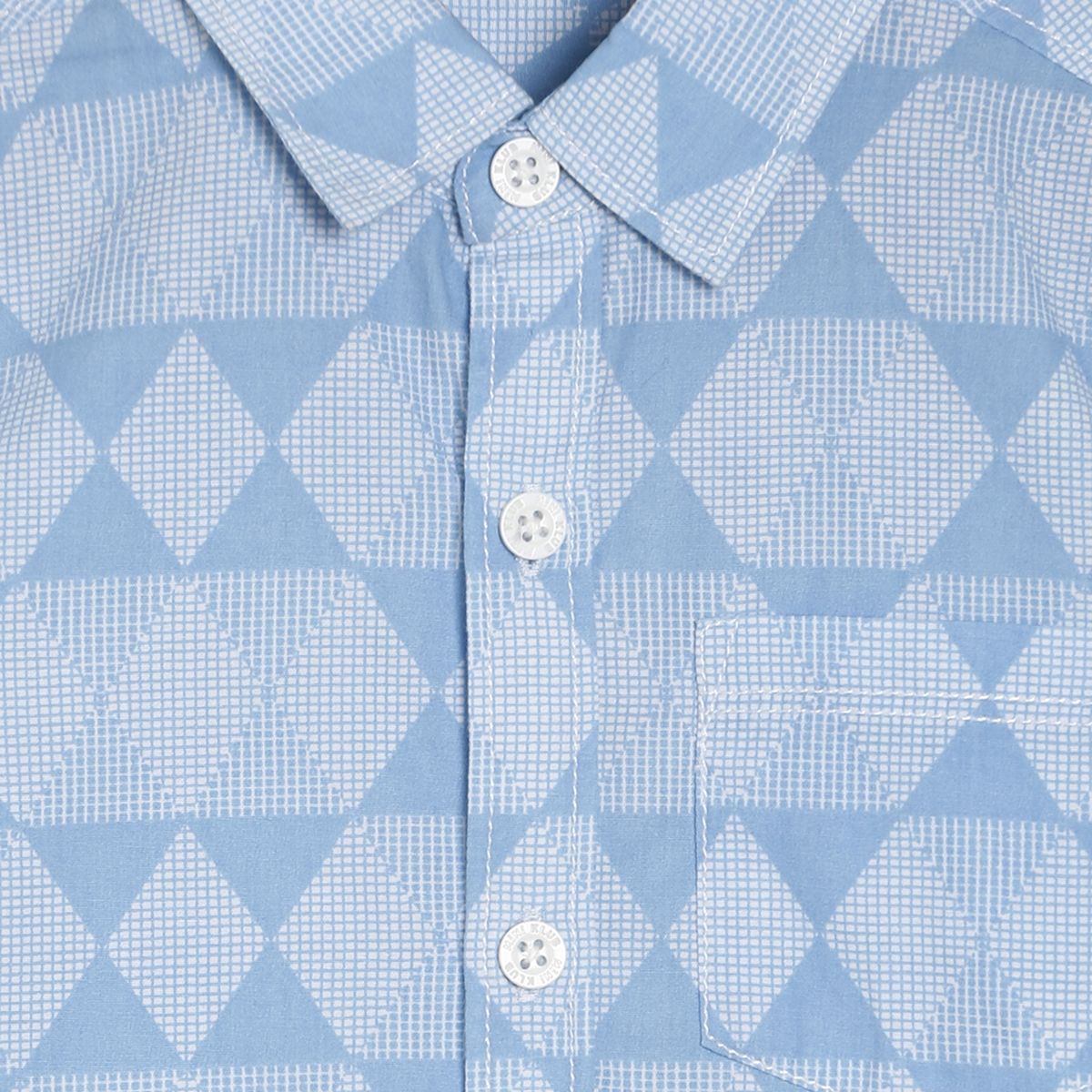 Pack of 1 woven shirt - skyblue for 3-6 Months