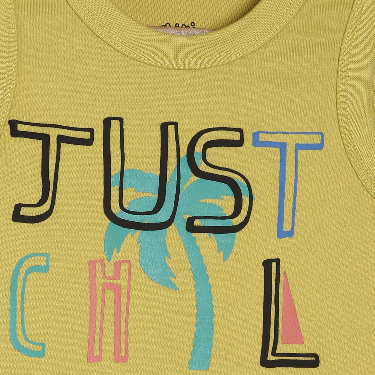 Pack of 1 knit t-shirt - yellow for 3-6 Months