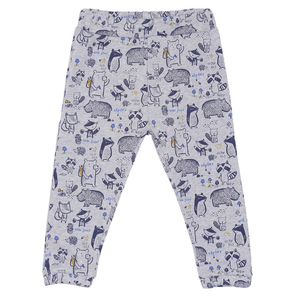 Pack of 2 knit topand knit jogger - olive green & blue for 3-6 Months