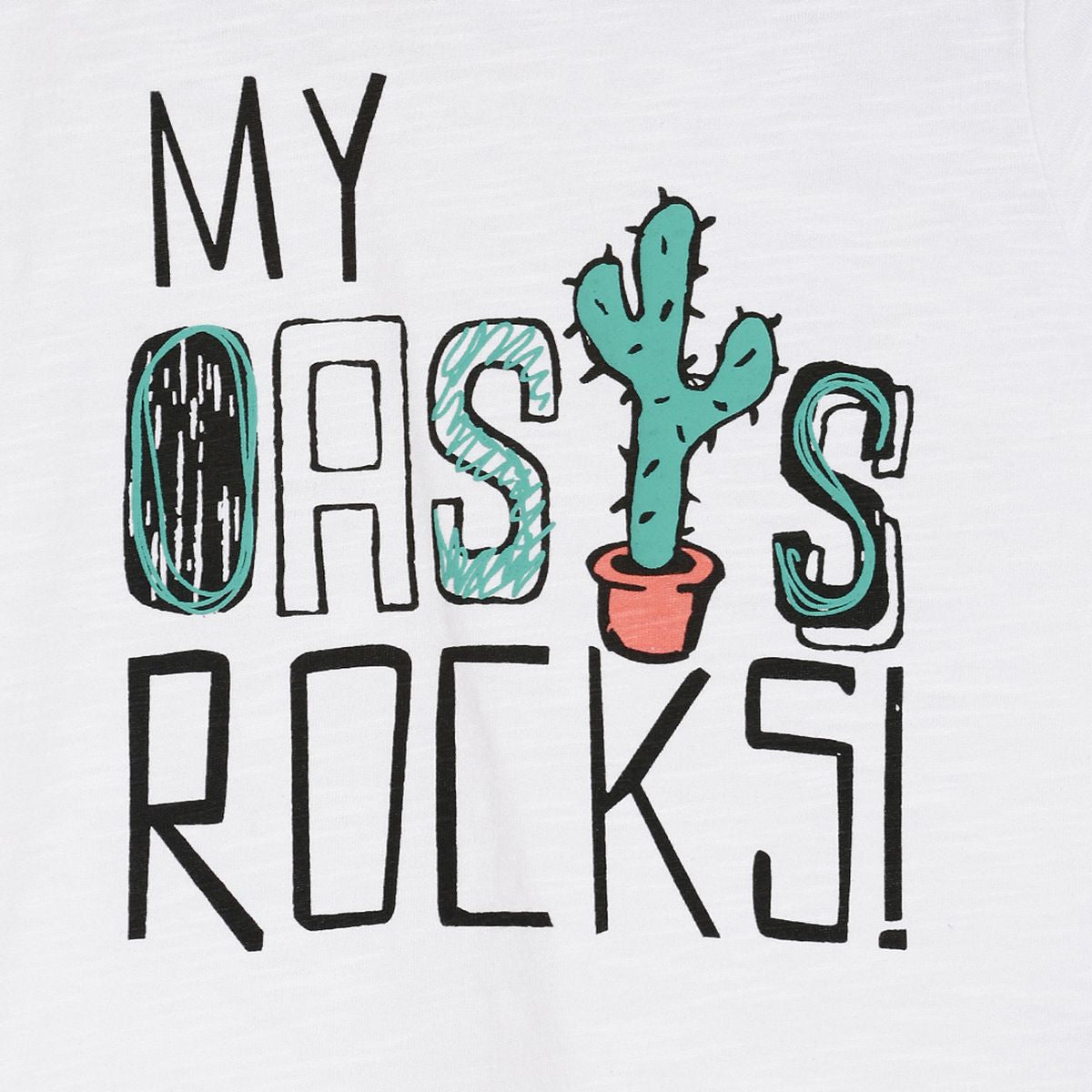 Baby Boys Typography Print T-Shirt, White Green Black and Orange
