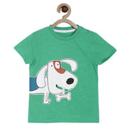 Baby Boys Character Print T-Shirt, Green White and Blue