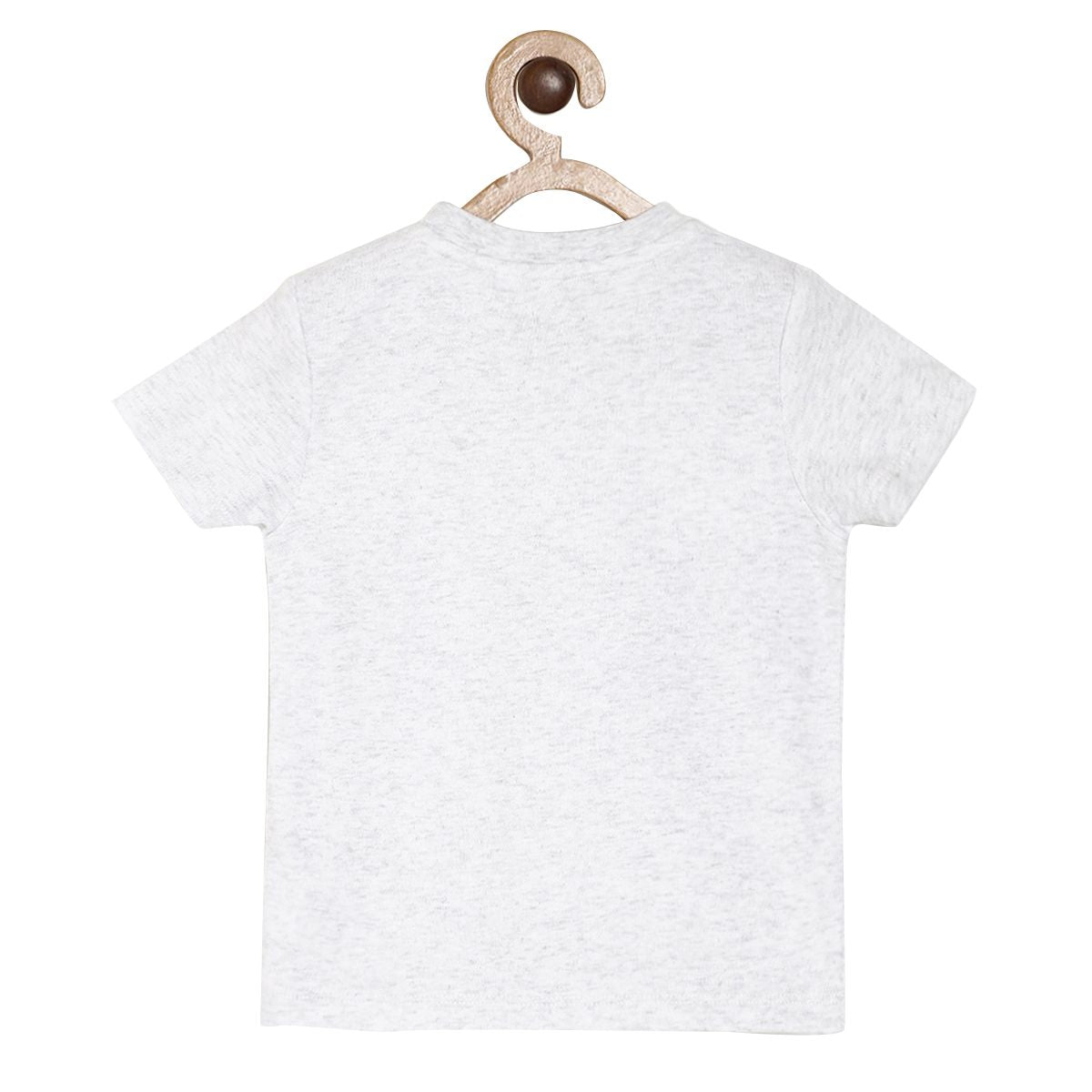 Pack of 1 knit t-shirt - white & turquoise green for 3-6 Months